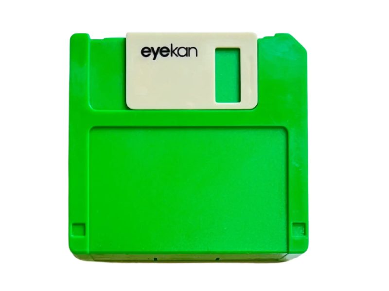 Floppy bewaarset voor contactlenzen, kleur: groen