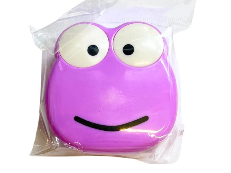 Kikker Figurine Contactlens Bewaar Set, Kleur: Paars