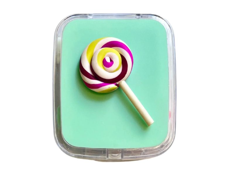 Lollipop figuurtje contactlens bewaarset, kleur: Groen