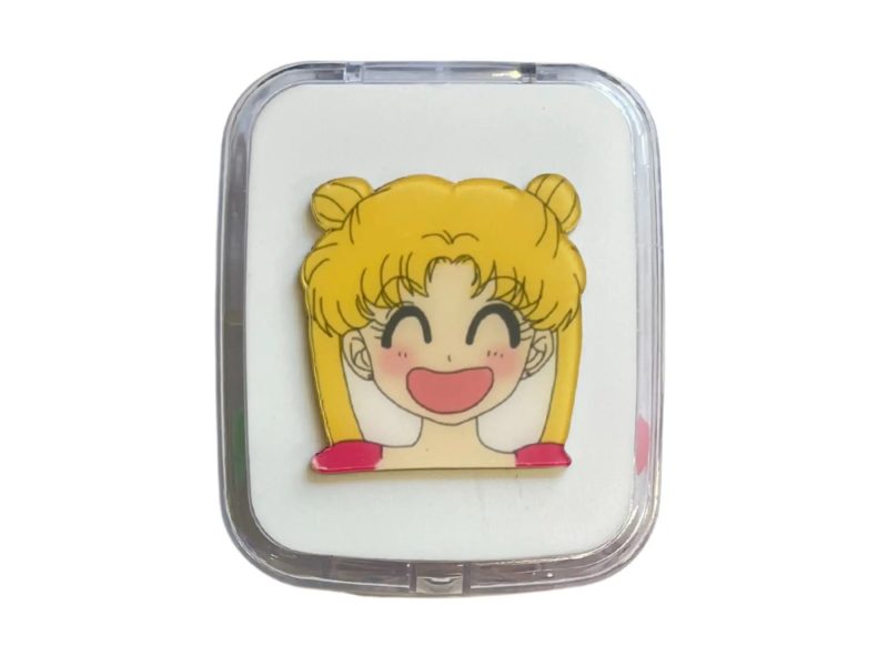 Bewaarset voor contactlenzen met Sailor Moon-patroon, kleur: wit