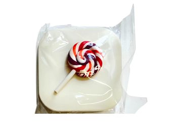 Lollipop figuur contactlens bewaarset, kleur: wit