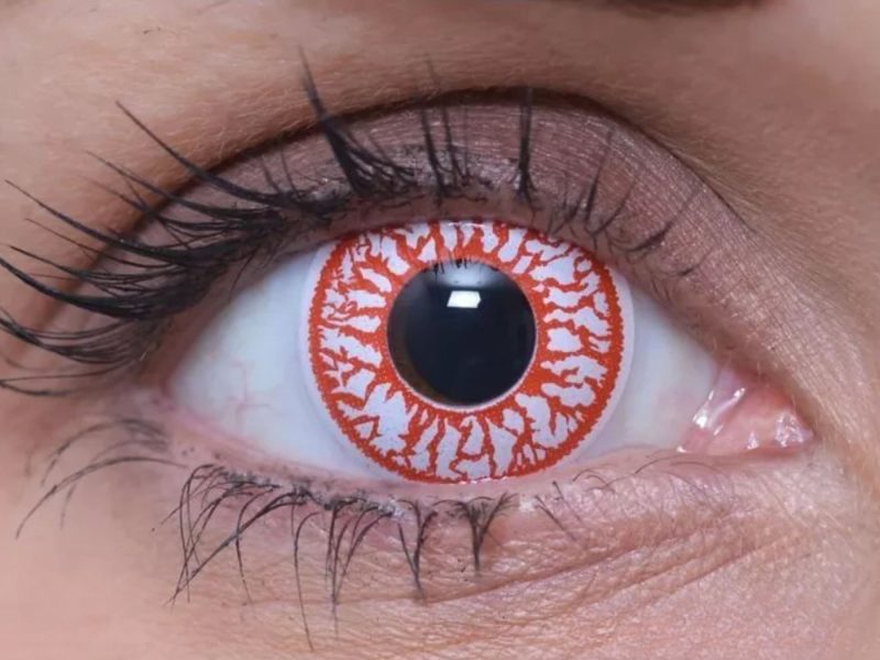 ColourVUE Crazy Bloederig oog (2 lenzen) - zonder dioptrie