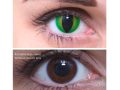 ColourVUE Crazy Groen drakenoog (2 lenzen) - zonder dioptrie