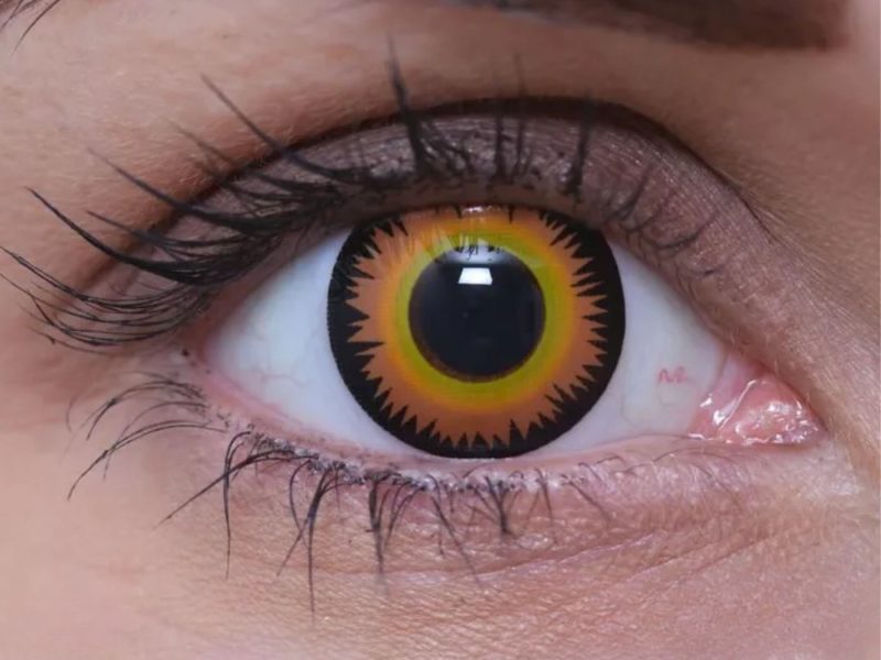 ColourVUE Crazy Oranje Bloederige Staart (2 lenzen) - zonder dioptrie