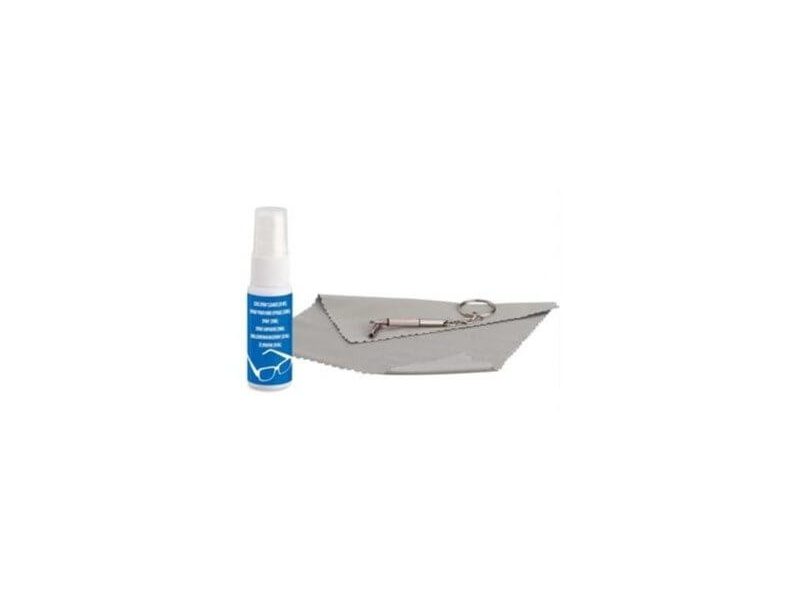 Alcohol reinigingsspray voor brillen (20 ml) + doekjes + schroevendraaier