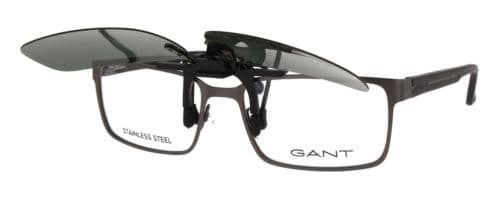 gant-brillen met clip-on bevestiging